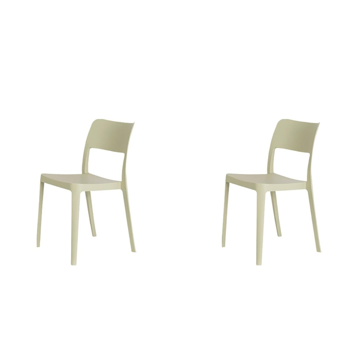 Lagoon Set de 2 Sillas de Comedor Minimalistas para Interior y Exterior con Protección UV, Modelo La Vie 7201