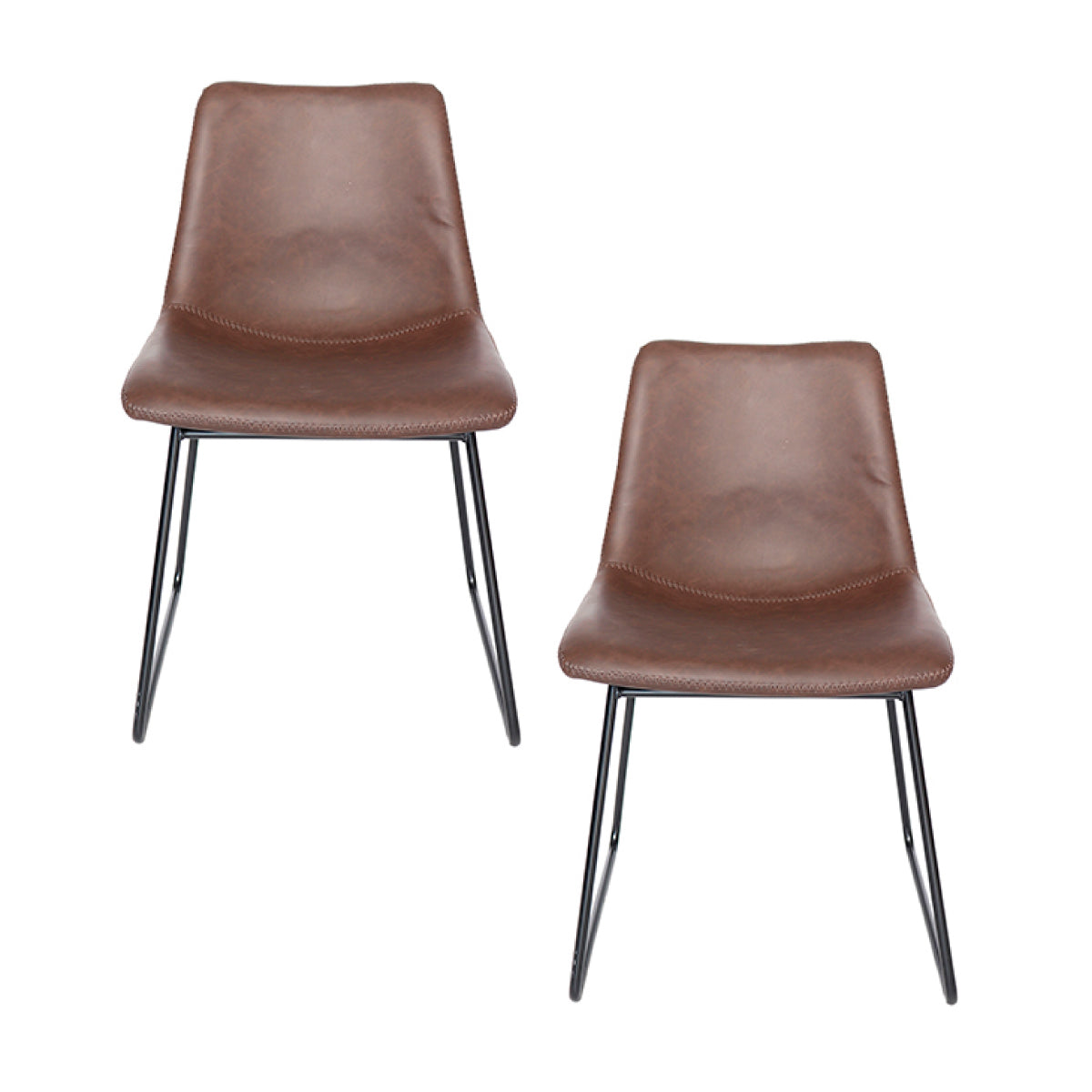 Offiho Set de 2 Sillas Tipo Piel para Uso Residencial, Modelo Stanza OHV56