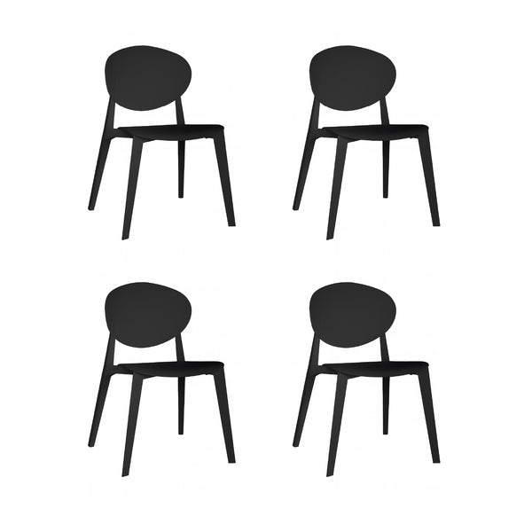 Offiho Set de 4 Sillas Para Restaurante Resistentes Para Exterior e Interior con Protección UV, Modelo TEKSI OHV-19