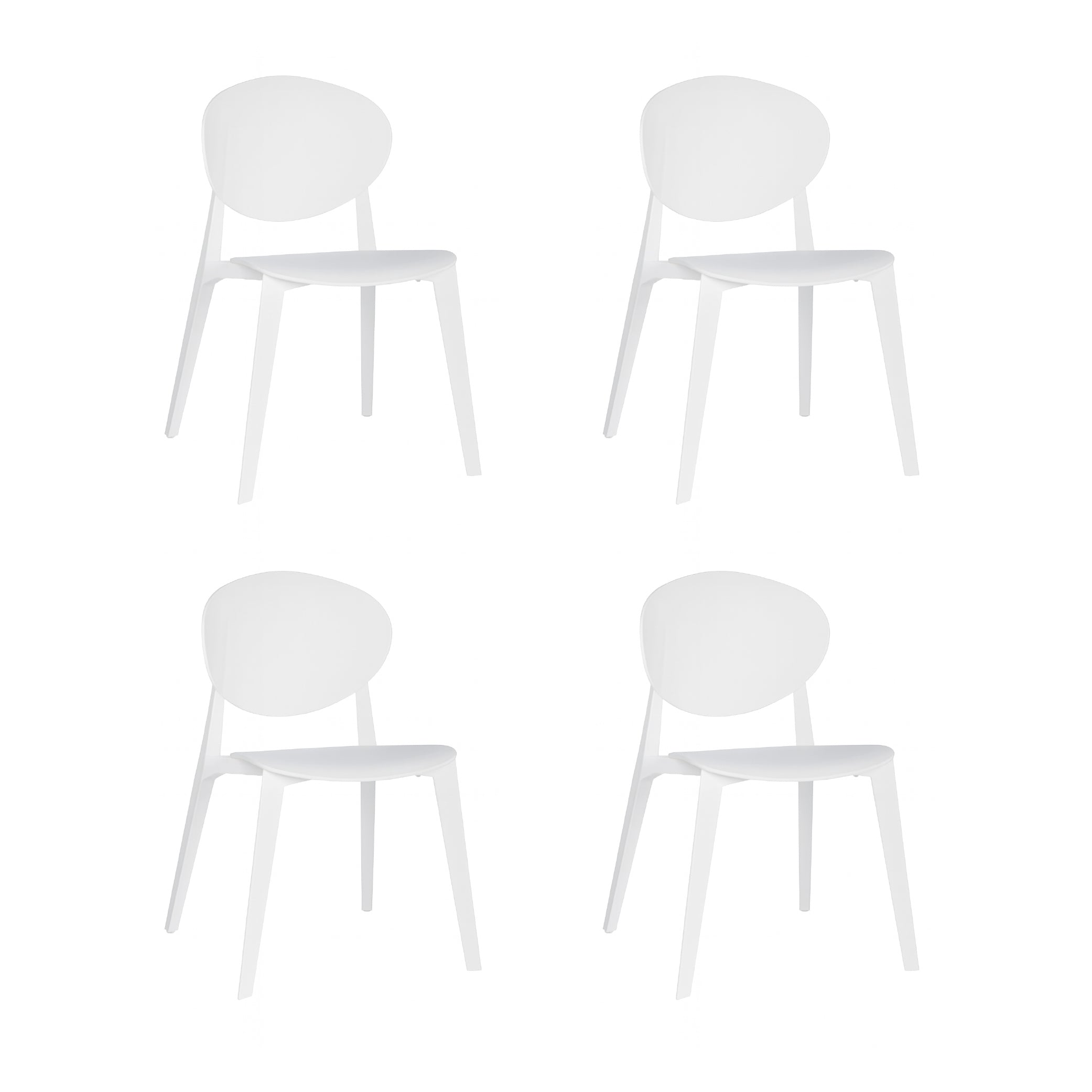 Offiho Set de 4 Sillas Para Restaurante Resistentes Para Exterior e Interior con Protección UV, Modelo Teksi OHV-19