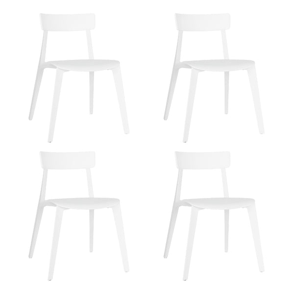 Offiho Set de 4 Sillas Para Restaurante Resistentes Para Exterior e Interior con Protección UV, Modelo Kipali OHV-18