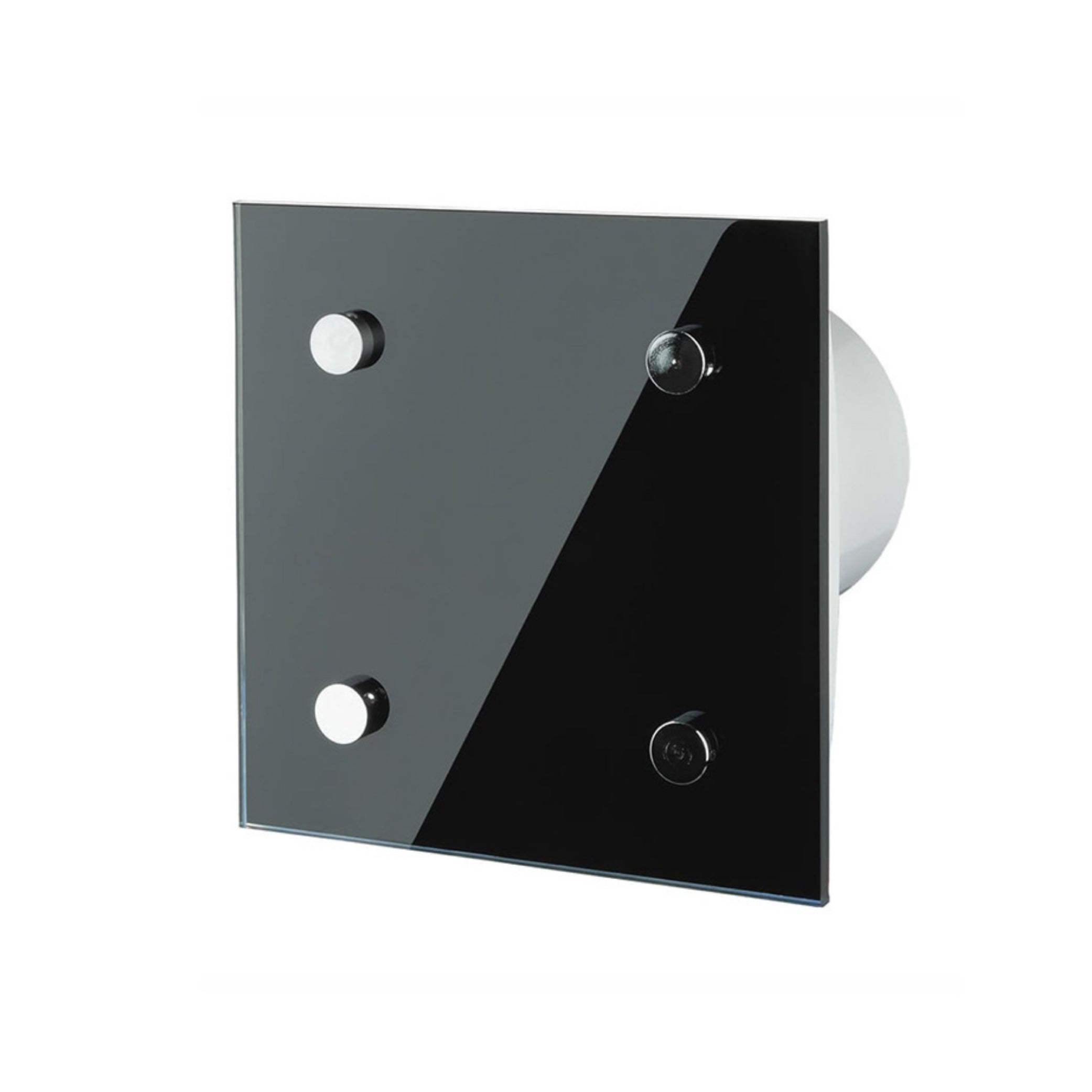 Estevez Extractor de Aire de 4" para Muro de 33dB 51.8 CFM, Cristal Negro, Modelo 2904-CN