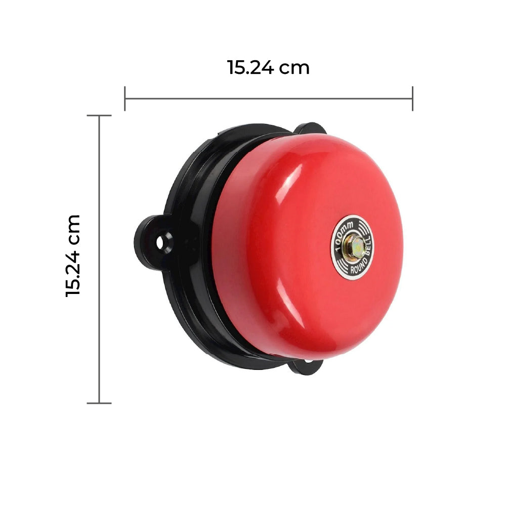 Estevez Timbre Alámbrico Industrial Tipo Campana Roja de 6", Modelo CI-150-570