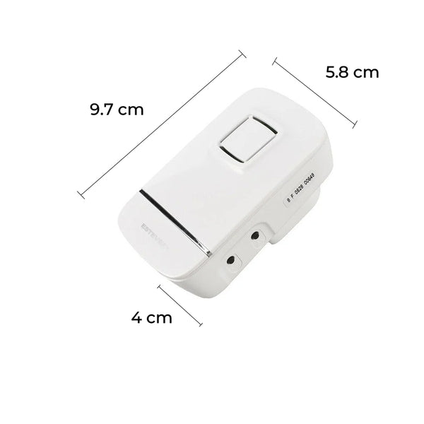 Estevez Timbre Inalámbrico Enchufable Plug In con 32 Melodías, Modelo Unique D649W-BL