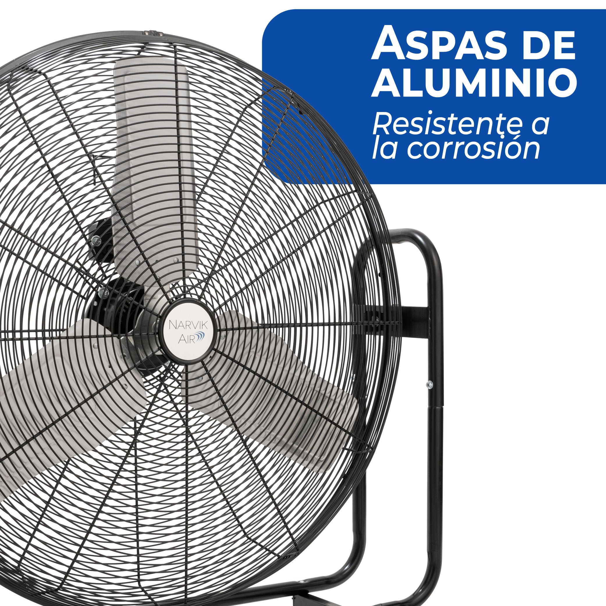 Narvik Ventilador de 30" Industrial de Piso con Ruedas e Inclinación de 270° de 235W, Modelo NA1230 / NA-F30