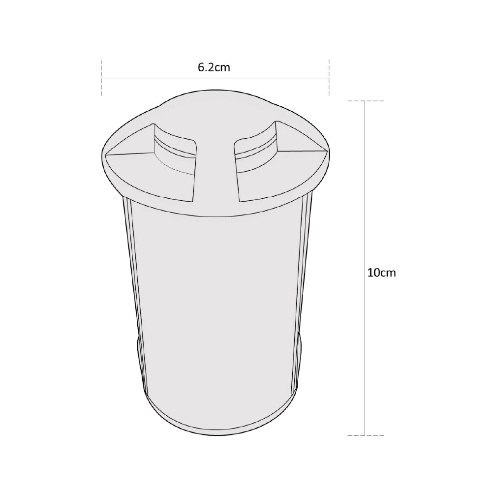 Estevez Lámpara LED de 1W Apta para Exterior, Empotrar Piso, Modelo 19290