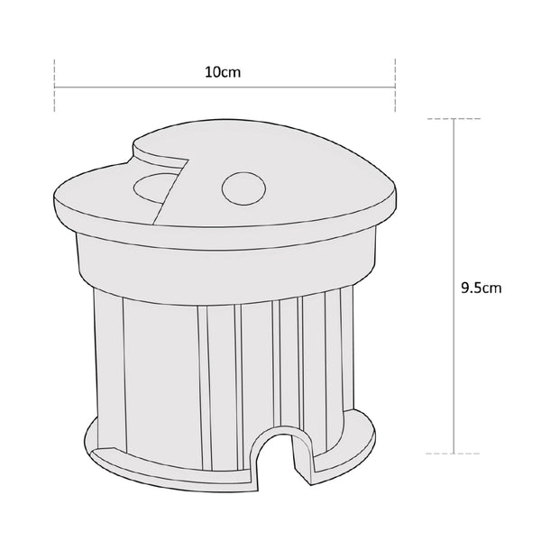 Estevez Lámpara 2.2W Empotrable Piso, Apto para Exteriores Soporta Pisada, Modelo 19247