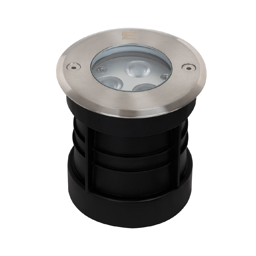 Estevez Lámpara LED de 3W Luz Cálida 3000K, Apta para Exteriores, Piso, Modelo 19204