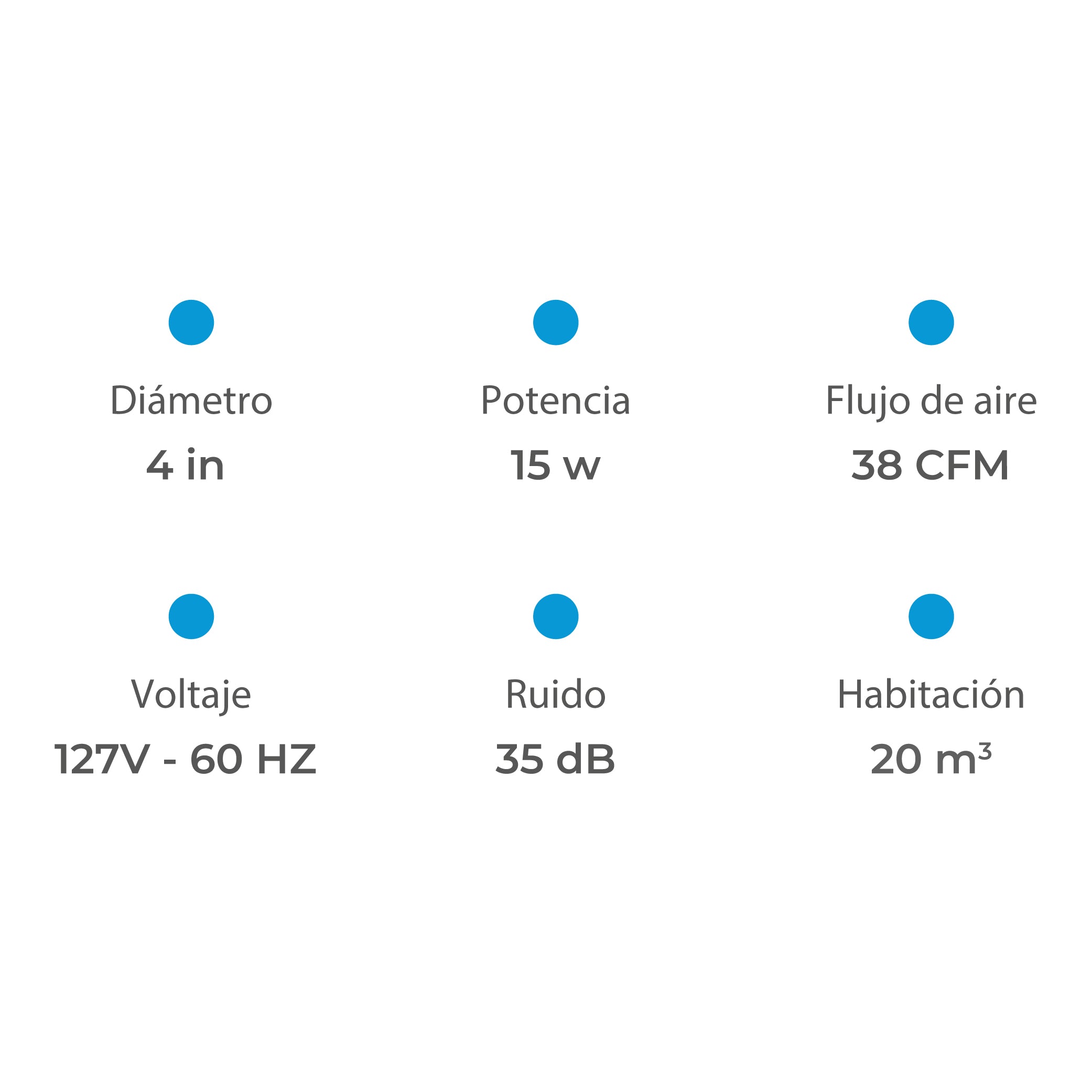 Estevez Extractor de Aire de 4" con Sensor de Humedad, Para Baño / Cocina, Pared / Ventana, Modelo 1404-H(eco)