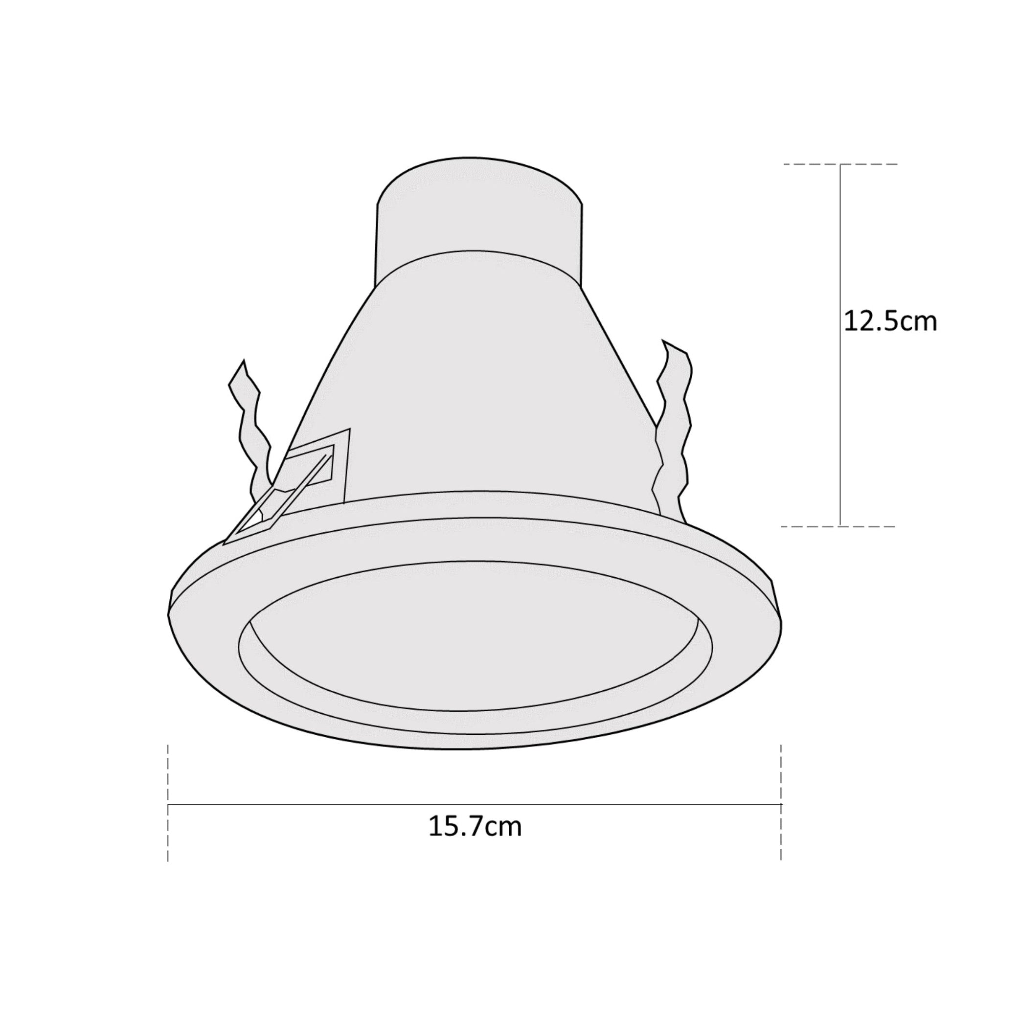 Estevez Luminario Empotrable En Techo Downlight 15w /il, Modelo 19581-0