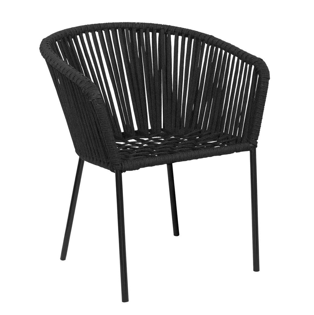 Silla de Jardín para Exterior Tejida con Cojín Incluido, Modelo Tulum