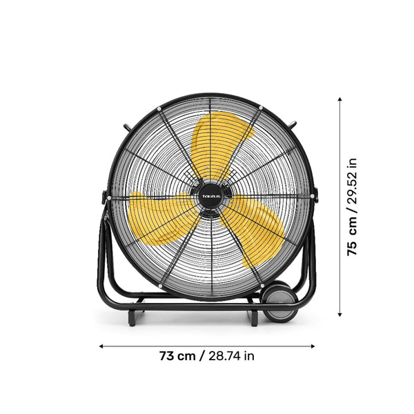 Taurus Ventilador de 24" Piso, Tipo Tambor Aspas Metalicas Industrial, Modelo Colossal