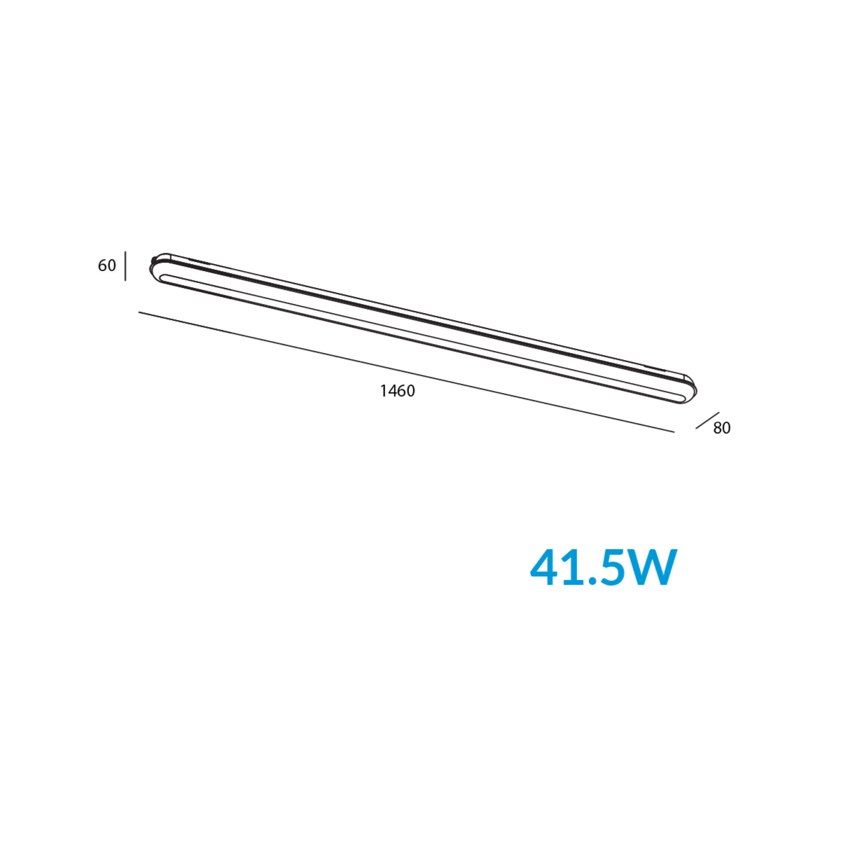 Luminario LED Estanco Estevez ETX-0308-GRI - 2xT8, 41.5W, IP65, Gris Opal
- LuzDeco