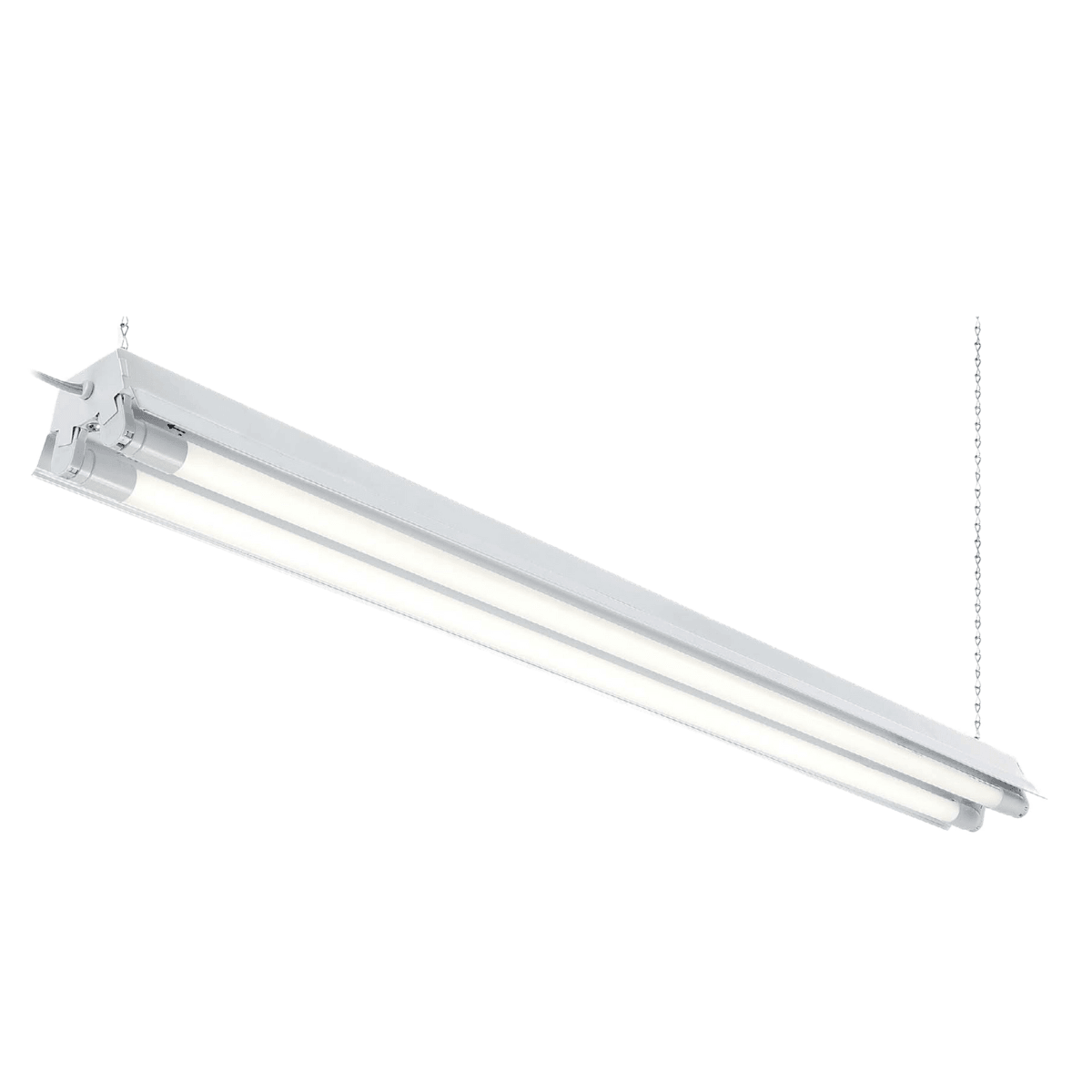 Luminario LED Suspendido Estevez 19570 - 36W, Para 2 Tubos T8, Blanco, Aluminio LuzDeco
