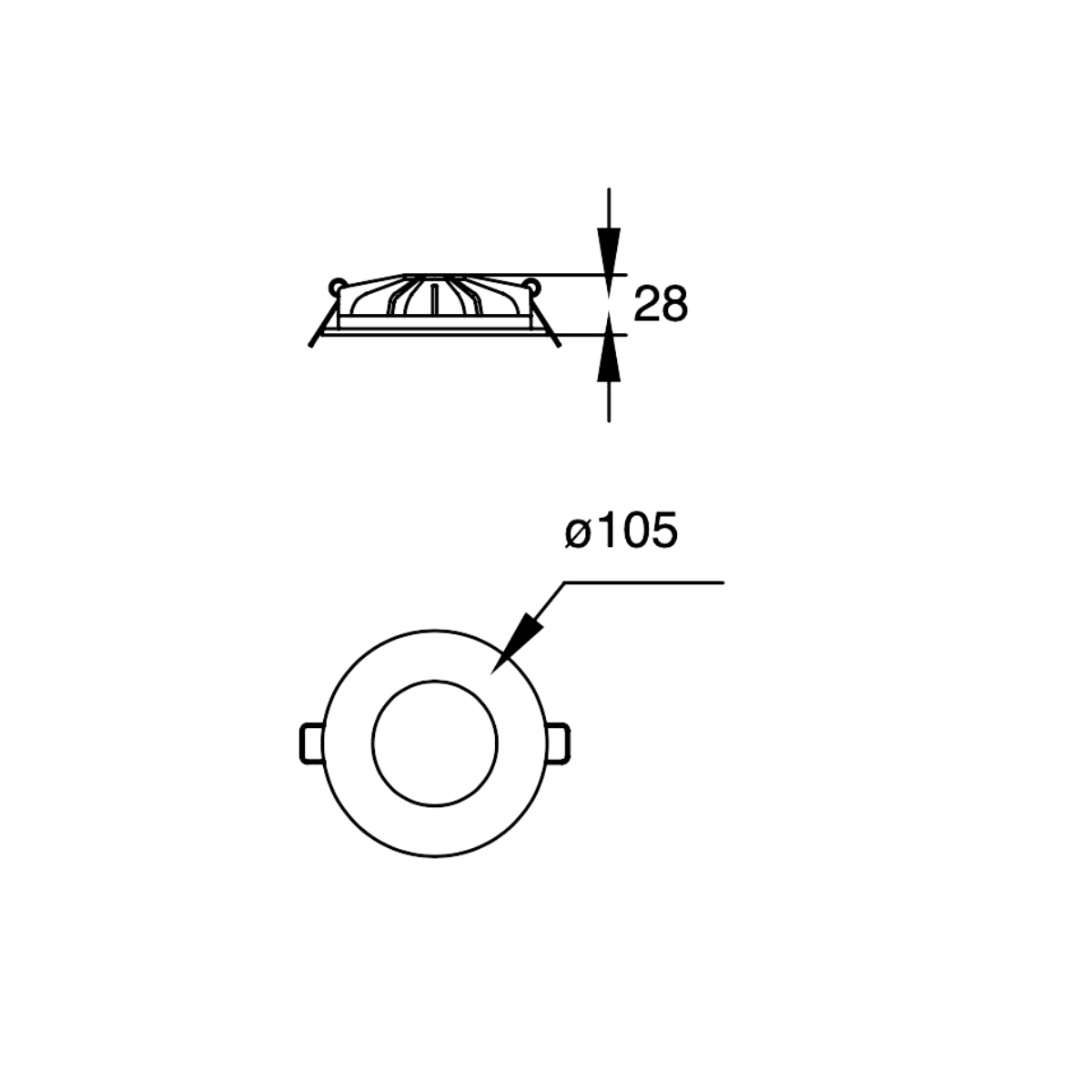 Luminario Downlight LED Inteligente Estevez Hide ETC-0512-BLA - 6.5W, 3000K-4000K, Empotrable, WiFi- LuzDeco