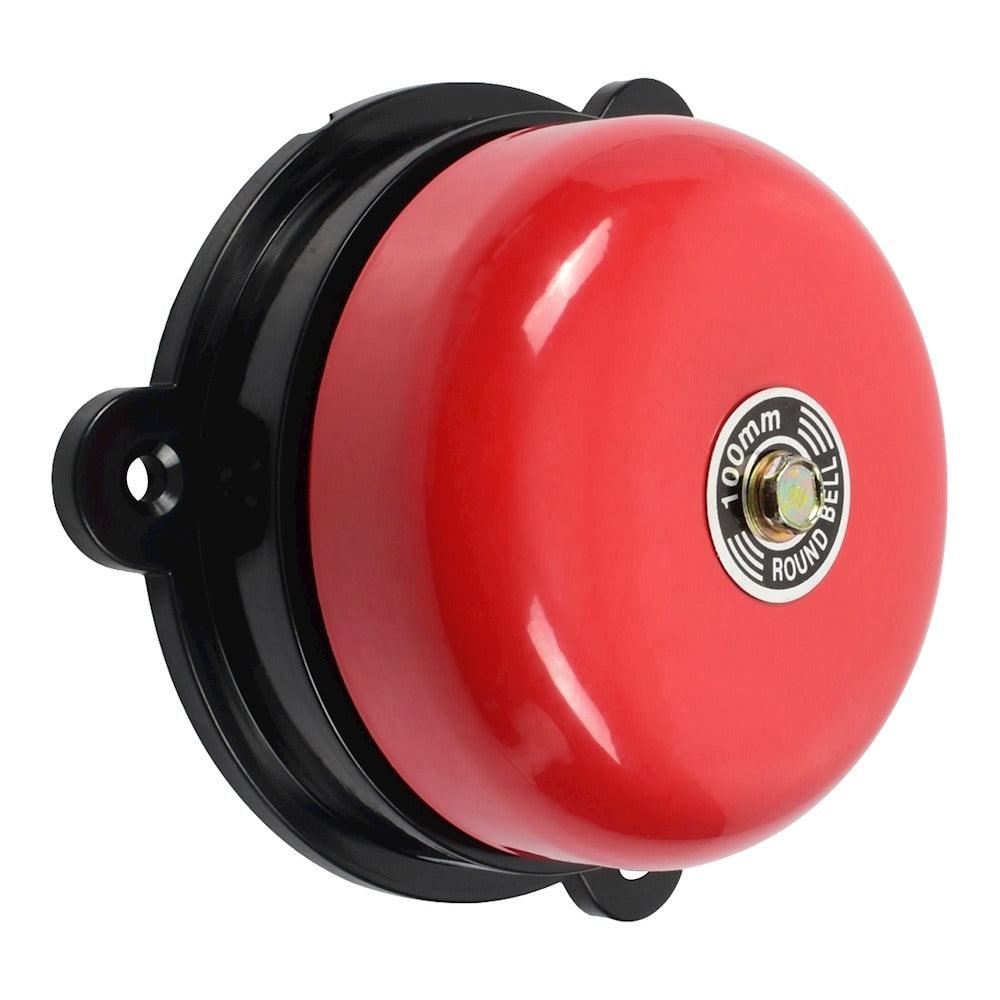 Estevez Timbre Campana Industrial Tipo Alámbrico Rojo 4" - Modelo CI-100-570- LuzDeco