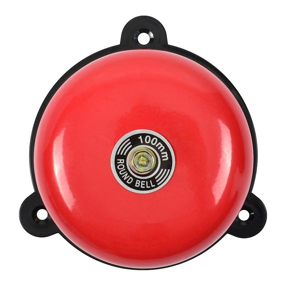 Estevez Timbre Campana Industrial Tipo Alámbrico Rojo 6" - Modelo CI-150-570- LuzDeco