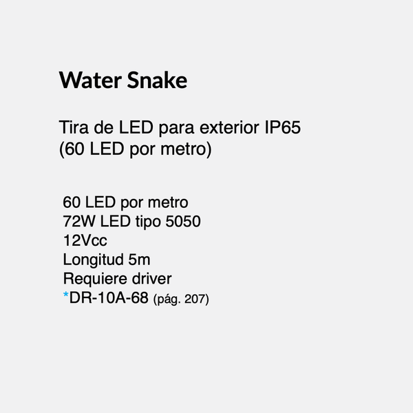 Tira LED Estevez 72W para Exterior IP65 | 60 LEDs/m | Modelo 68-5050-60-72-CW | Luz Fría 5 Metros - LuzDeco