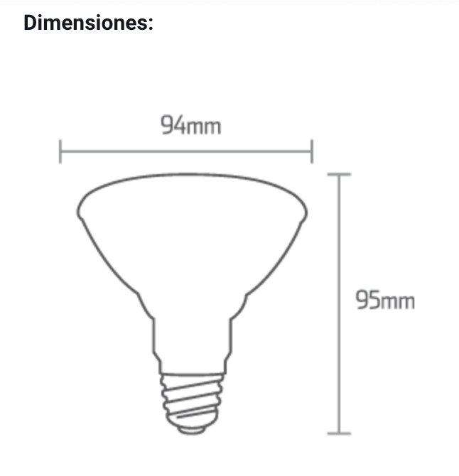 Ipsa Lámpara Led de 12 W, Modelo LED-PAR30 - LuzDeco
