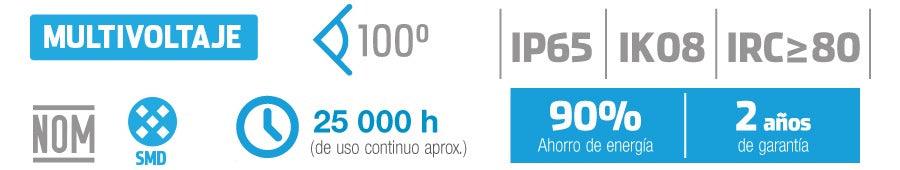 Ipsa Luminaria Industrial para Interior, Modelo HB-UFOLED/ 200W - LuzDeco
