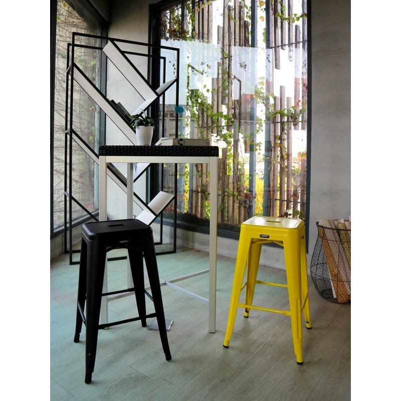 Lagoon Banco Alto de Barra de Metal para Interior, Modelo Andes 7266 - LuzDeco