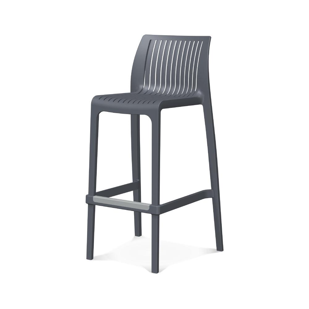 Lagoon Banco de Barra Tipo Ratan en Varias Alturas Apto para Exterior e Interior con Protección UV, Modelo Milos 7203B - LuzDeco