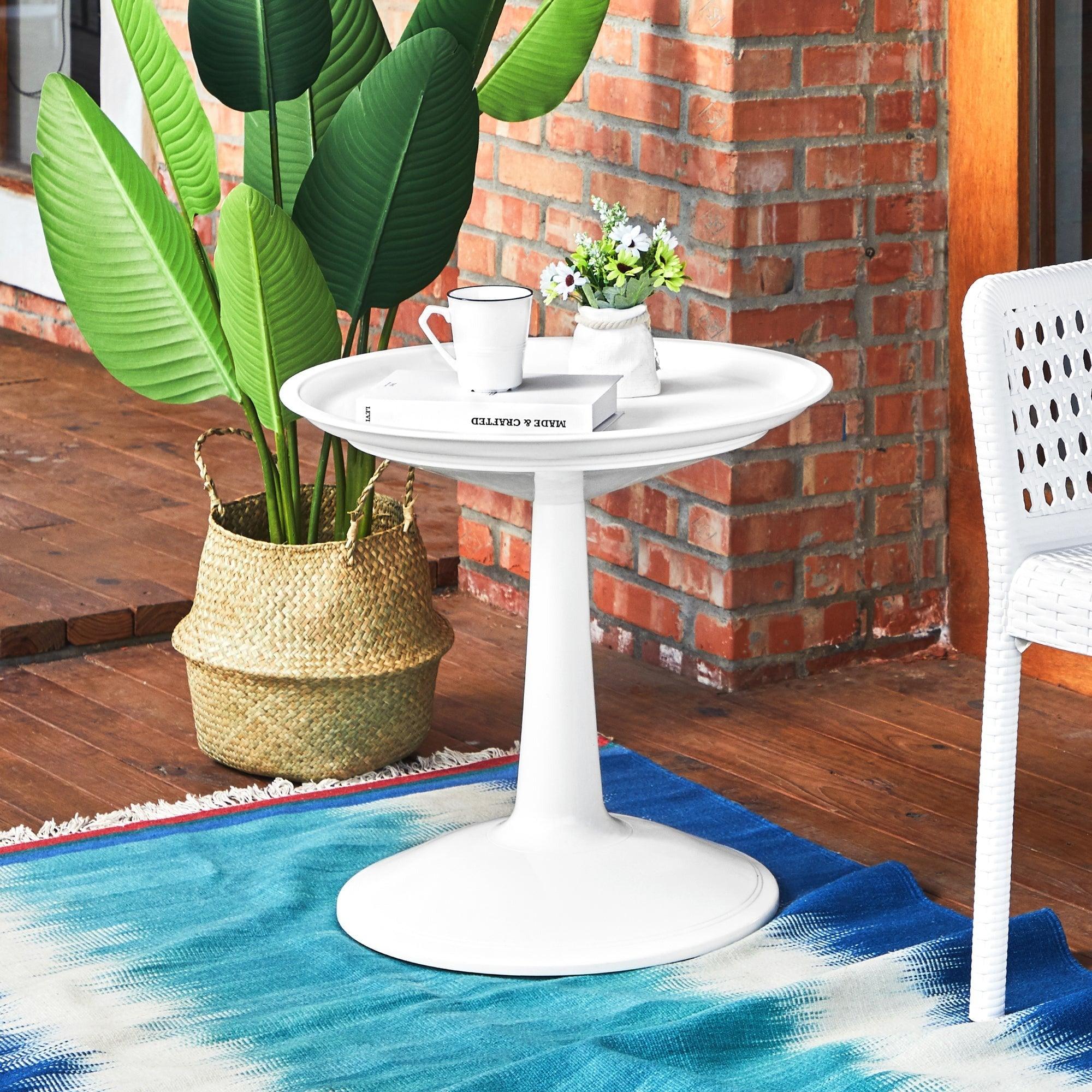 Lagoon, mesa auxiliar Sprout, mesa lateral para exterior, mesa lateral, Mesas para exterior, Mobiliario de terraza, Mesa auxiliar para exterior, Resistente a los rayos UV, Muebles resistentes a los rayos UV, Muebles de exterior