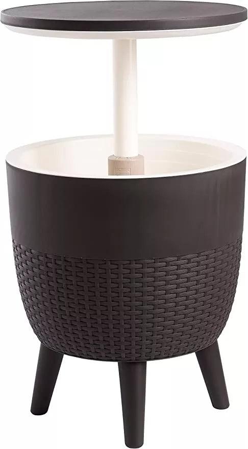 Lagoon, Mesa Cancun 7025, Mesa Hielera, Mesa 3 en 1, Mesa con altura ajustable, hielera, cooler, Muebles de interior, Mobiliario de terraza, Sillas para terraza, Resistente a los rayos UV, Muebles resistentes a los rayos UV, Muebles de exterior