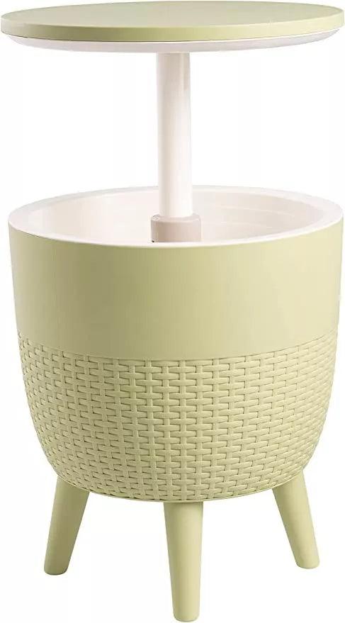 Lagoon, Mesa Cancun 7025, Mesa Hielera, Mesa 3 en 1, Mesa con altura ajustable, hielera, cooler, Muebles de interior, Mobiliario de terraza, Sillas para terraza, Resistente a los rayos UV, Muebles resistentes a los rayos UV, Muebles de exterior