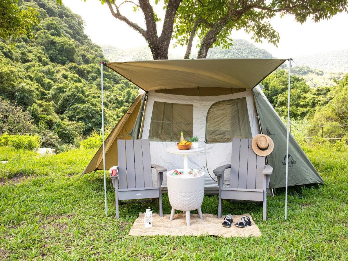 Lagoon, Mesa Cancun 7025, Mesa Hielera, Mesa 3 en 1, Mesa con altura ajustable, hielera, cooler, Muebles de interior, Mobiliario de terraza, Sillas para terraza, Resistente a los rayos UV, Muebles resistentes a los rayos UV, Muebles de exterior