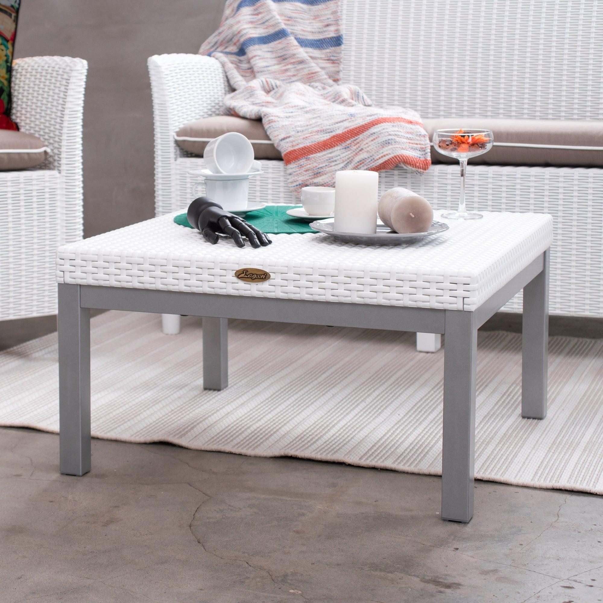 Lagoon, Russ 7022, Mesa de centro, Mesa de centro exterior, Diseño rattan, Muebles rattan, Rattan sintético, Mobiliario terraza