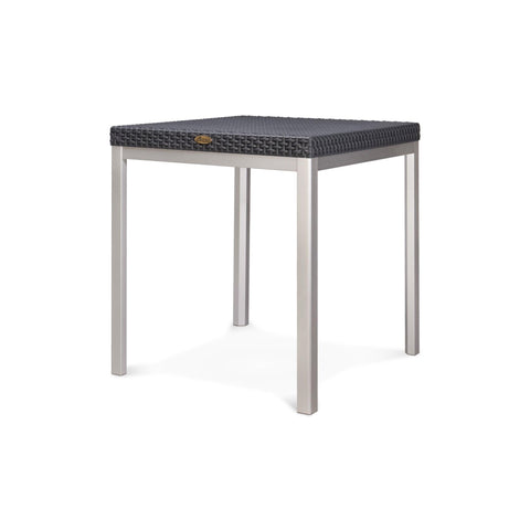 Lagoon Mesa de Comedor Cuadrada Tipo Rattan de Polipropileno, Patas de Acero, Protección UV, Apta para Exterior, Modelo Russ 7022DT