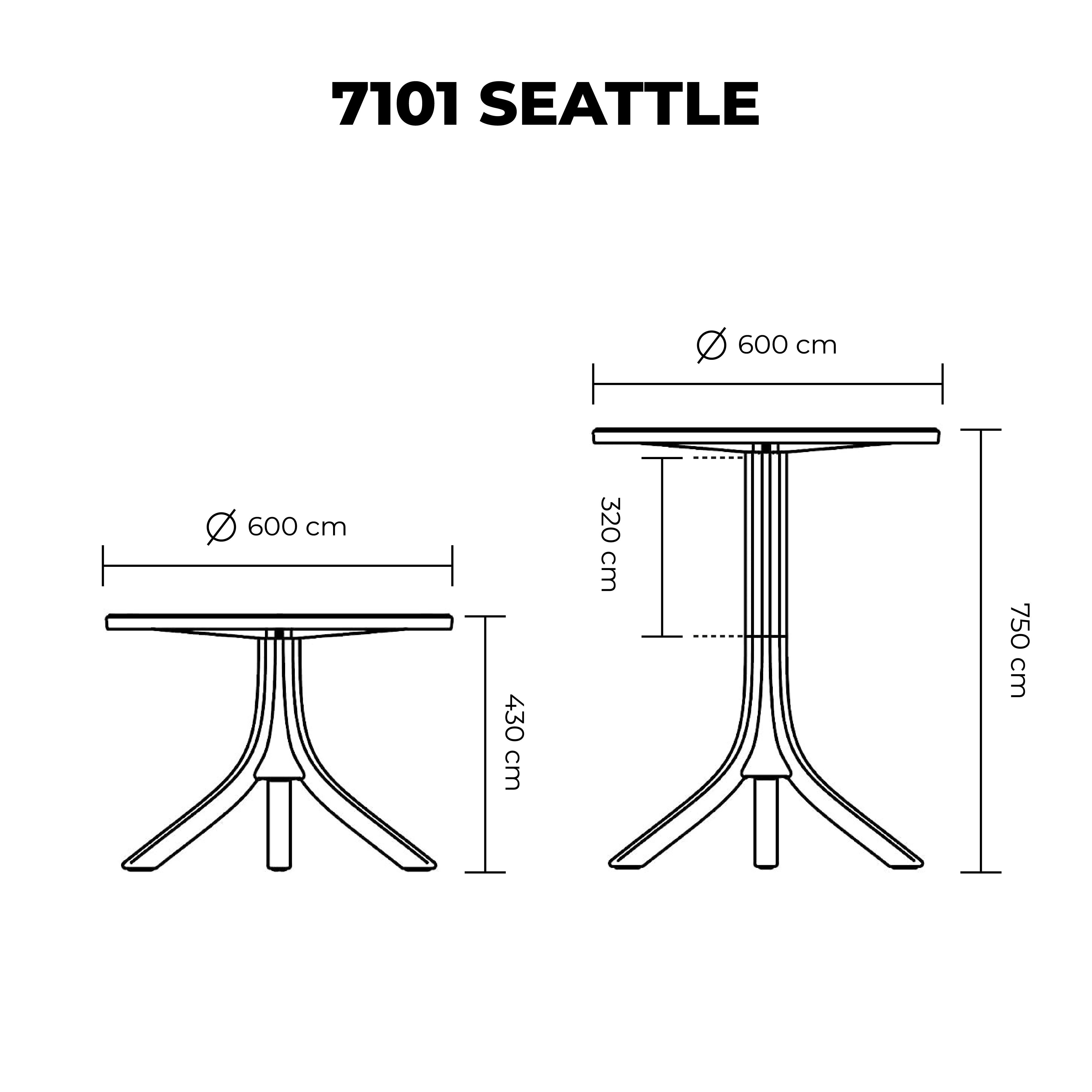Lagoon Mesa Redonda 2 en 1 para Interior y Exterior con Proteccion UV, Modelo Seattle 7101 - LuzDeco