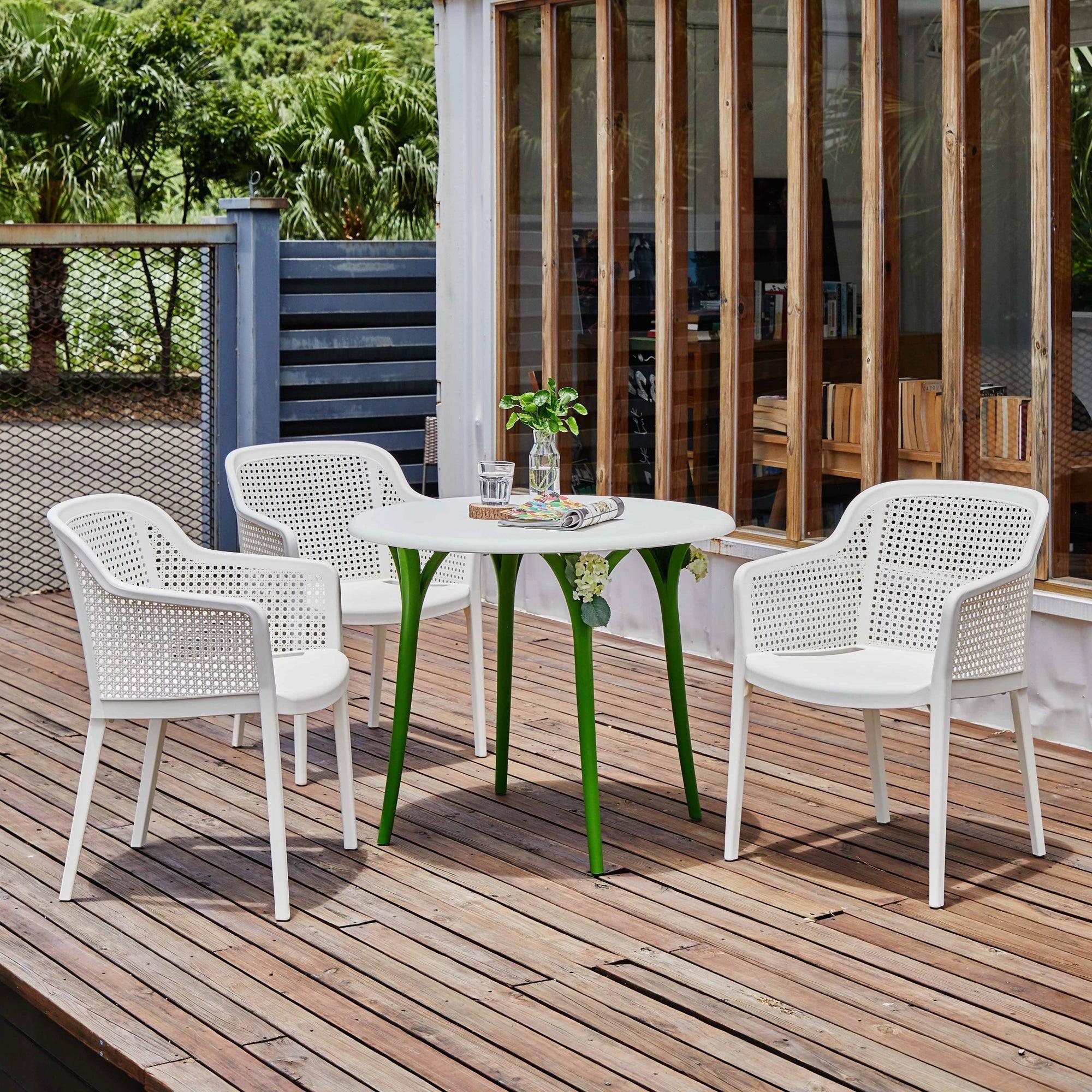 Lagoon, Silla Grace 7028, Set de Sillas de comedor, silla de comedor para exterior, silla de comedor para interior, Muebles de rattan sintetico, Mobiliario de terraza, Diseño de ratan, Resistente a los rayos UV, Muebles resistentes a los rayos UV, Muebles de mimbre