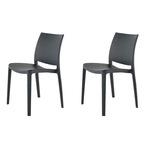 Lagoon Set de 2 Sillas de Comedor Simples para Interior y Exterior, Modelo Sensilla 7052