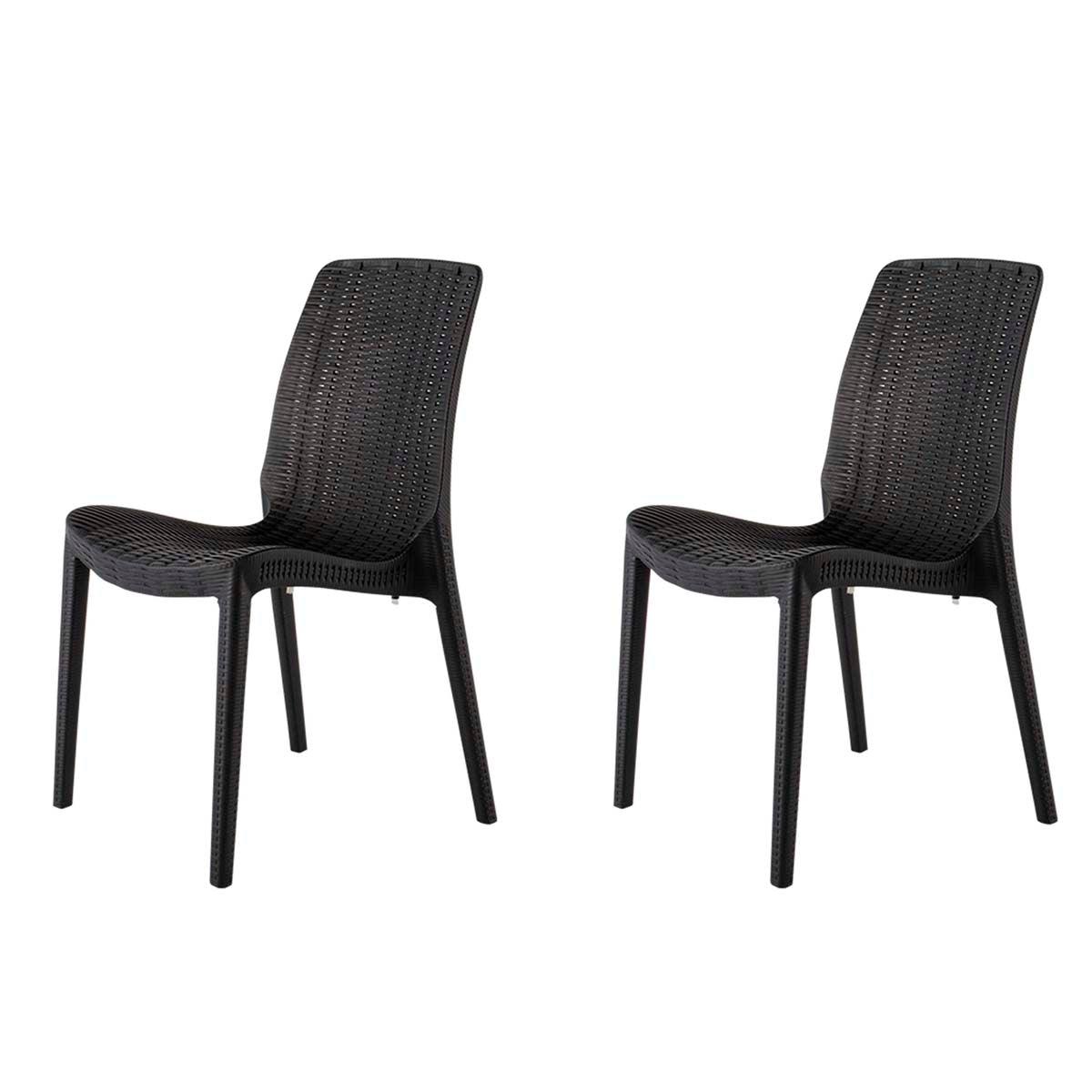 Lagoon, Silla Rue 7025, Silla de comedor, silla de comedor para exterior, silla de comedor para interior, Muebles de rattan sintetico, Mobiliario de terraza, Diseño de ratan, Resistente a los rayos UV, Muebles resistentes a los rayos UV, Muebles de mimbre