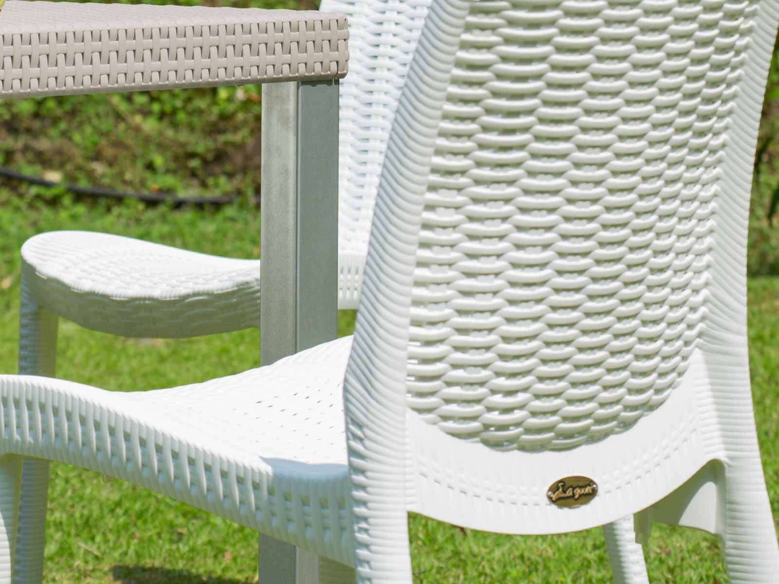 Lagoon, Silla Rue 7025, Silla de comedor, silla de comedor para exterior, silla de comedor para interior, Muebles de rattan sintetico, Mobiliario de terraza, Diseño de ratan, Resistente a los rayos UV, Muebles resistentes a los rayos UV, Muebles de mimbre