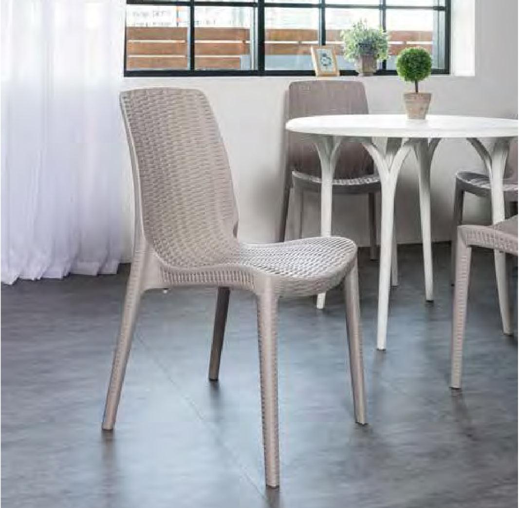 Lagoon, Silla Rue 7025, Silla de comedor, silla de comedor para exterior, silla de comedor para interior, Muebles de rattan sintetico, Mobiliario de terraza, Diseño de ratan, Resistente a los rayos UV, Muebles resistentes a los rayos UV, Muebles de mimbre