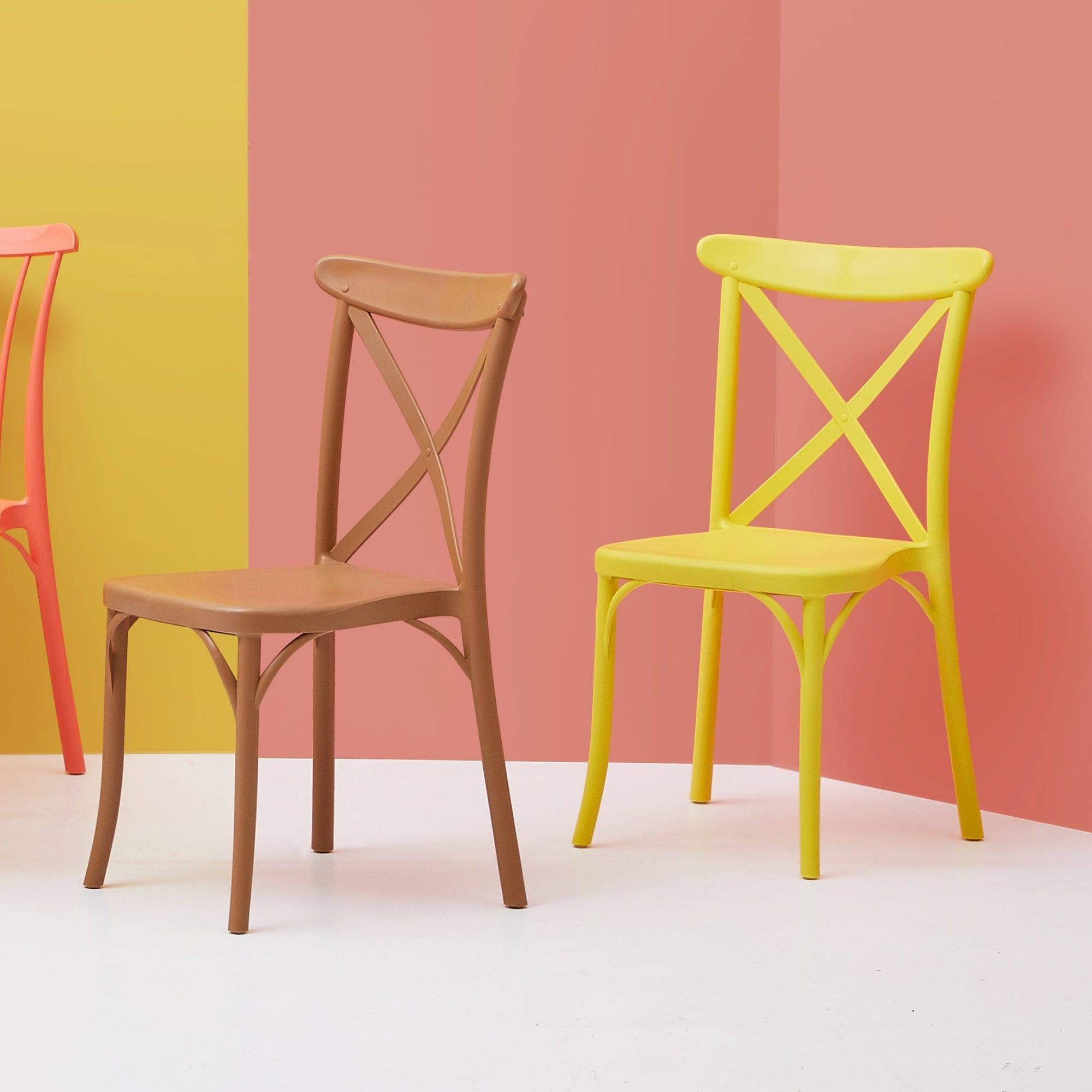 Lagoon, Silla X 7061, Silla de comedor, Silla Vintage, silla de comedor para exterior, silla de comedor para interior, Muebles de interior, Mobiliario de terraza, Sillas para terraza, Resistente a los rayos UV, Muebles resistentes a los rayos UV, Muebles de exterior, Silla para eventos