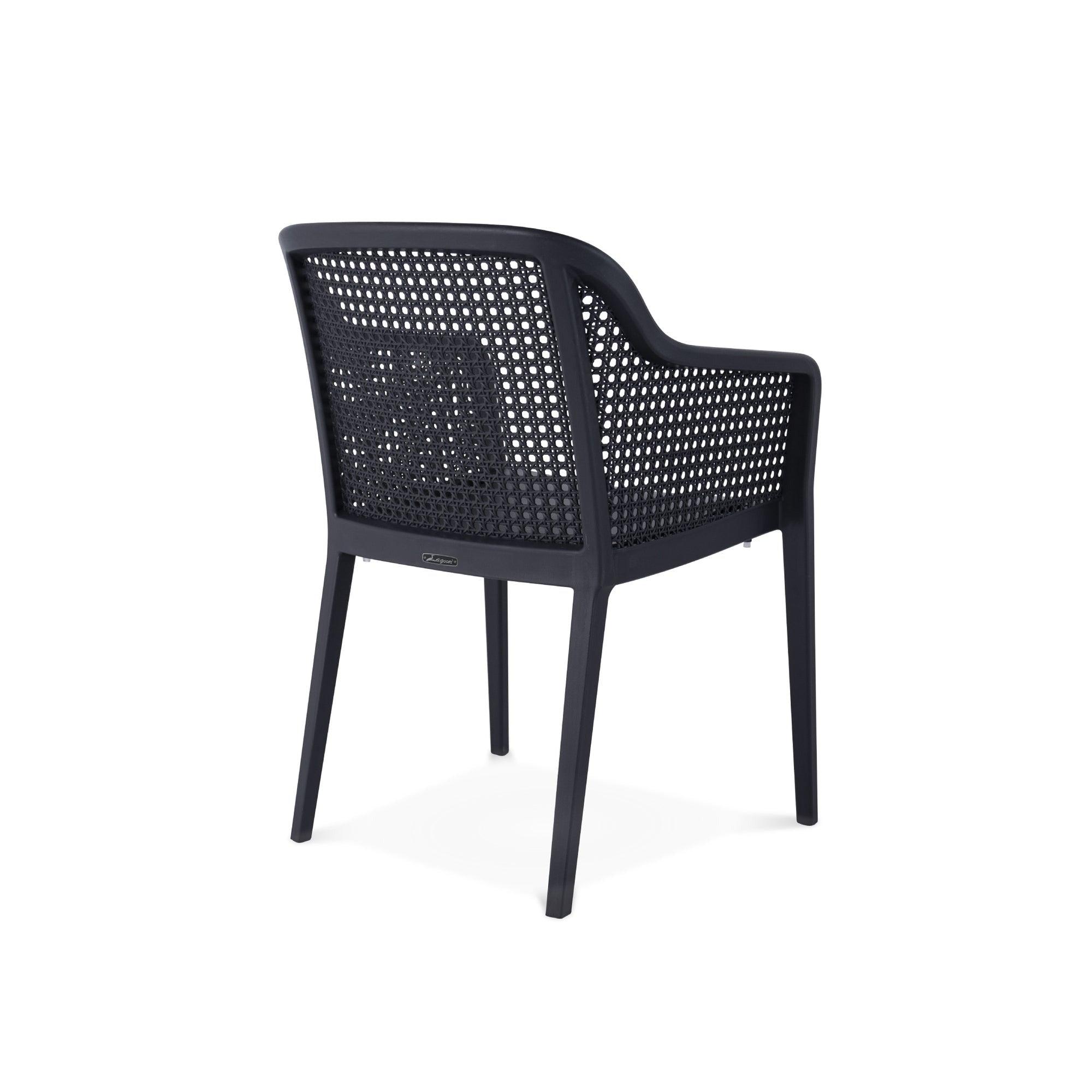 Lagoon, Silla Grace 7028, Silla de comedor, silla de comedor para exterior, silla de comedor para interior, Muebles de rattan sintetico, Mobiliario de terraza, Diseño de ratan, Resistente a los rayos UV, Muebles resistentes a los rayos UV, Muebles de mimbre