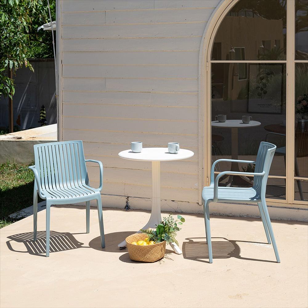 Lagoon, Silla Milos 7203, Silla de comedor, Silla con descansabrazos, silla de comedor para exterior, silla de comedor para interior, Muebles de interior, Mobiliario de terraza, Sillas para terraza, Resistente a los rayos UV, Muebles resistentes a los rayos UV, Muebles de exterior