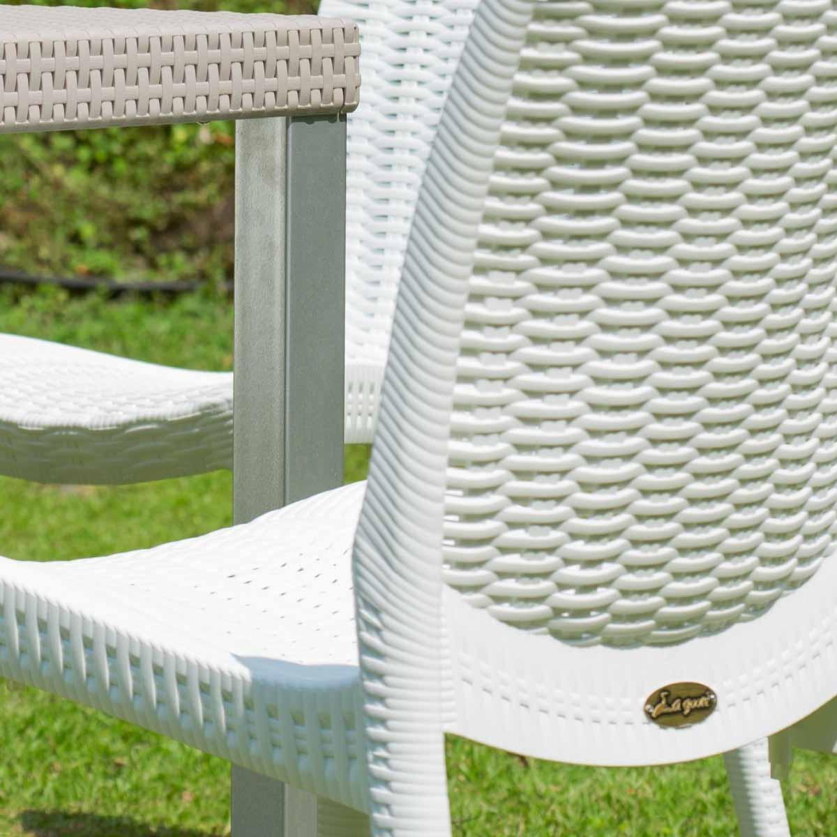 Lagoon, Silla Rue 7025, Silla de comedor, silla de comedor para exterior, silla de comedor para interior, Muebles de rattan sintetico, Mobiliario de terraza, Diseño de ratan, Resistente a los rayos UV, Muebles resistentes a los rayos UV, Muebles de mimbre