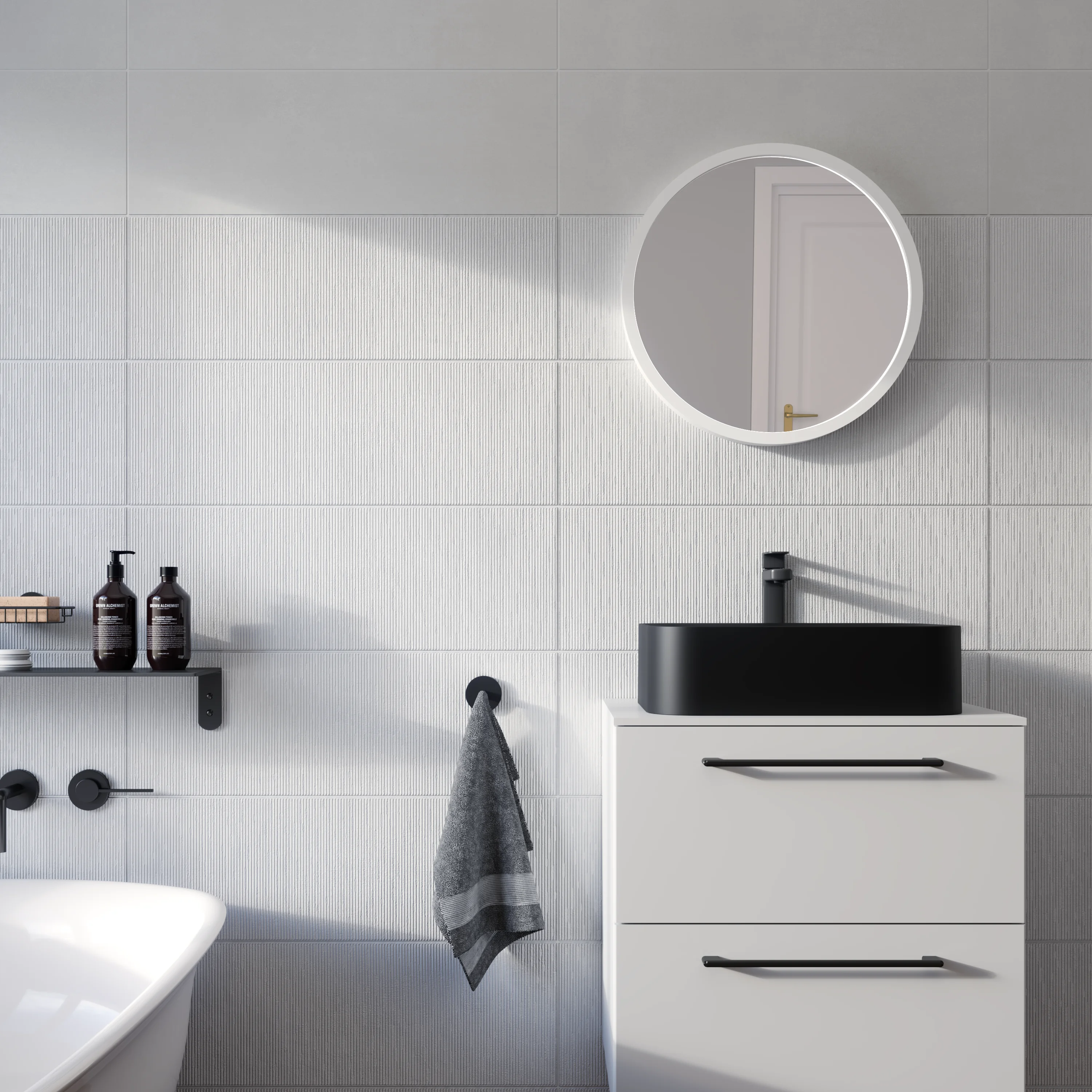 Naterial Espejo Circular 52 x 52 cm Enmarcado, Modelo Inspire Nodal