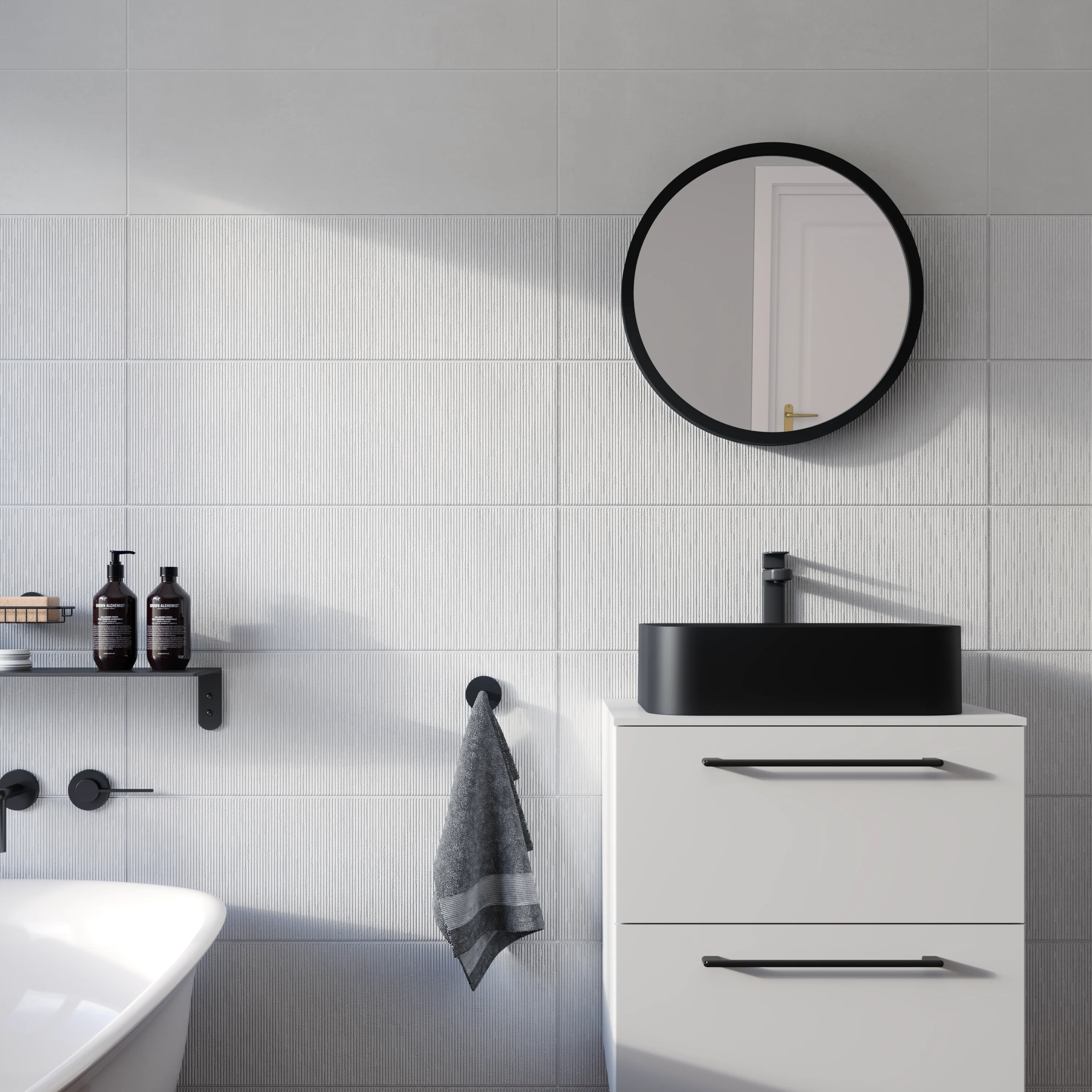 Naterial Espejo Circular 52 x 52 cm Enmarcado, Modelo Inspire Nodal