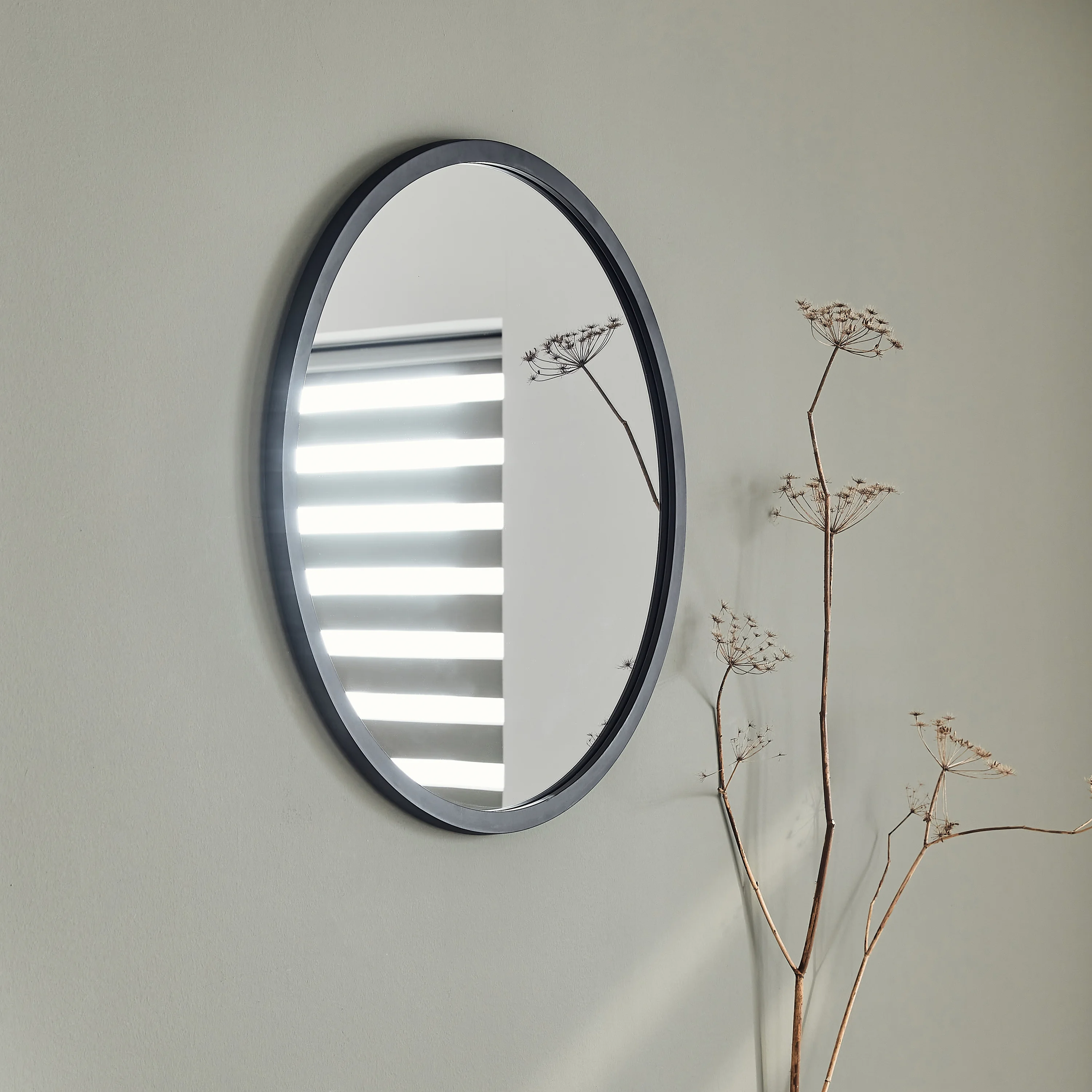 Naterial Espejo Circular 52 x 52 cm Enmarcado, Modelo Inspire Nodal