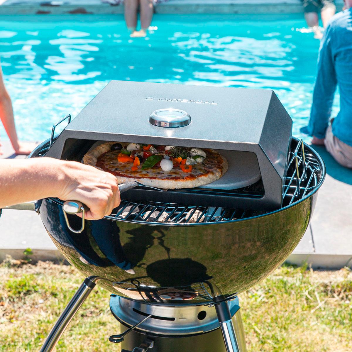 Naterial Asador Portatil de Carbón 1 Rejilla, Modelo Phoenix Beta II - LuzDeco