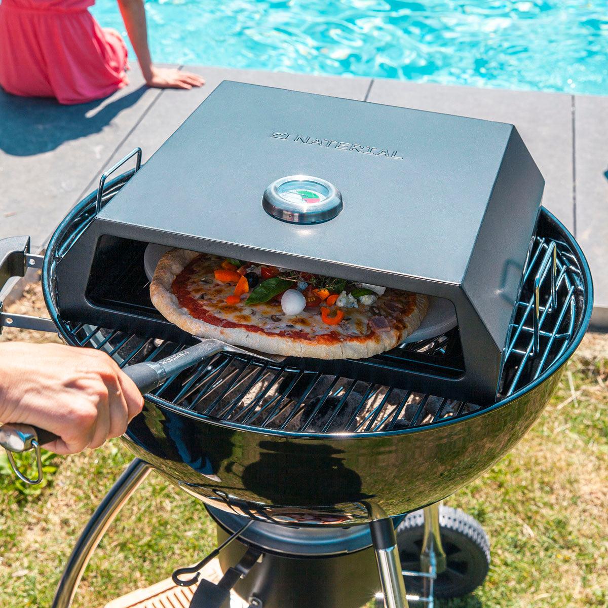 Naterial Asador Portatil de Carbón 1 Rejilla, Modelo Phoenix Beta II - LuzDeco