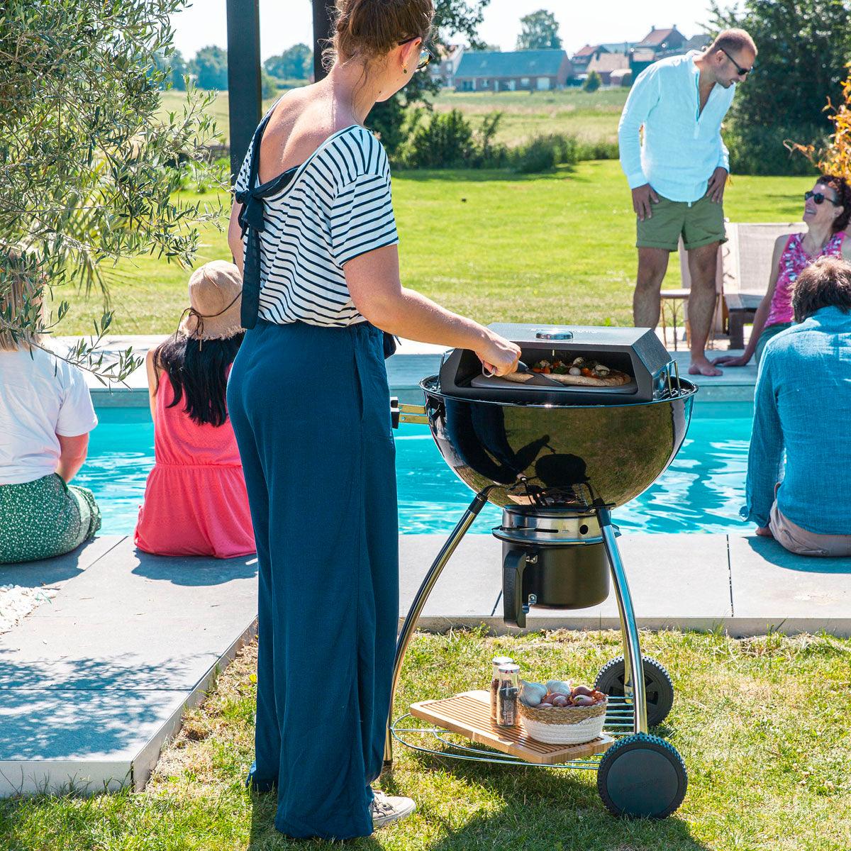 Naterial Asador Portatil de Carbón 1 Rejilla, Modelo Phoenix Beta II - LuzDeco