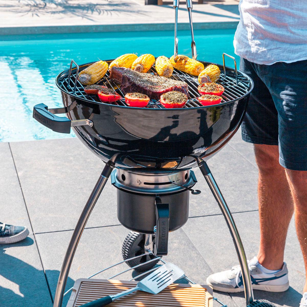 Naterial Asador Portatil de Carbón 1 Rejilla, Modelo Phoenix Beta II - LuzDeco