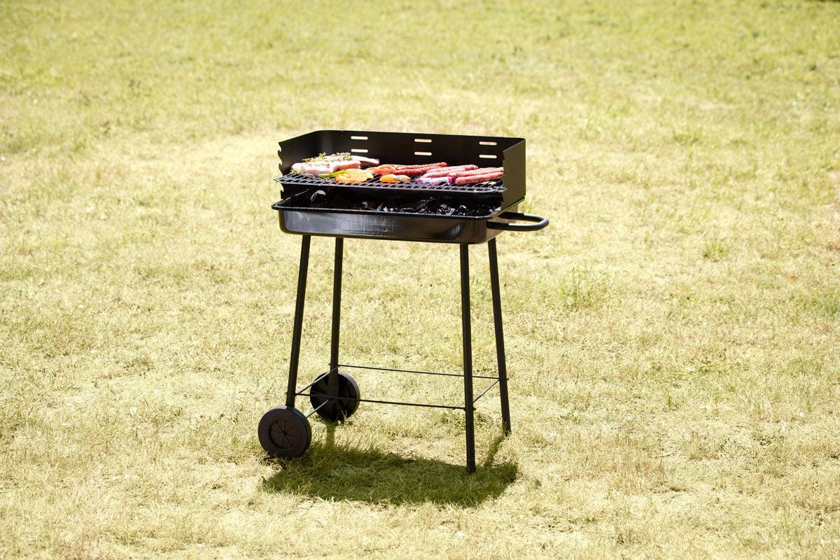 Naterial Asador Portatil de Carbón 1 Rejilla, Modelo Trolley - LuzDeco